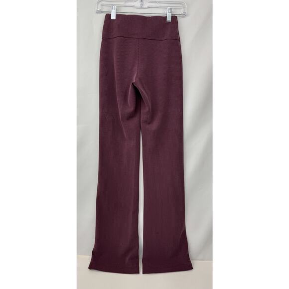 Lululemon Ribbed Softstreme Flared Casual Pant Regular Burgundy Gardy size 2 - Picture 7 of 14